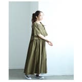 一枚で大人のラフな甘さが宿る切り替えギャザー異素材ワンピース レディース | Sawa a la mode | 詳細画像10