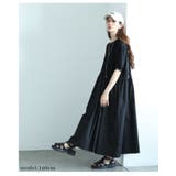 一枚で大人のラフな甘さが宿る切り替えギャザー異素材ワンピース レディース | Sawa a la mode | 詳細画像13