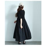 一枚で大人のラフな甘さが宿る切り替えギャザー異素材ワンピース レディース | Sawa a la mode | 詳細画像14