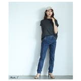 すっきりスタイリッシュを纏うデニムジョガーパンツ レディース ファッション | Sawa a la mode | 詳細画像3