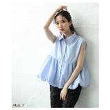 綺麗めに愛らしさをプラスするバブルヘムが可愛いペプラムノースリーブブラウス | Sawa a la mode | 詳細画像3