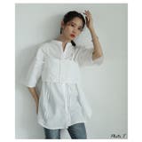 トレンドライクなレイヤードでサマ見えするベアトップ付きオーバーブラウス | Sawa a la mode | 詳細画像3
