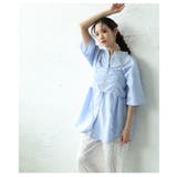 トレンドライクなレイヤードでサマ見えするベアトップ付きオーバーブラウス | Sawa a la mode | 詳細画像12