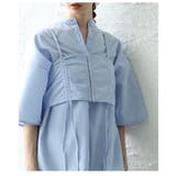 トレンドライクなレイヤードでサマ見えするベアトップ付きオーバーブラウス | Sawa a la mode | 詳細画像20
