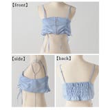 トレンドライクなレイヤードでサマ見えするベアトップ付きオーバーブラウス | Sawa a la mode | 詳細画像21