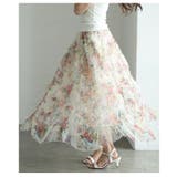 可憐な花が軽やかに揺れる花柄ティアードフリルフレアスカート レディース | Sawa a la mode | 詳細画像8