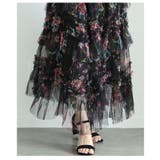可憐な花が軽やかに揺れる花柄ティアードフリルフレアスカート レディース | Sawa a la mode | 詳細画像16