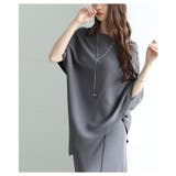 ヒップまで隠せる美バランスアシンメトリーニットセットアップ レディース | Sawa a la mode | 詳細画像5