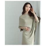 ヒップまで隠せる美バランスアシンメトリーニットセットアップ レディース | Sawa a la mode | 詳細画像12