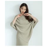 ヒップまで隠せる美バランスアシンメトリーニットセットアップ レディース | Sawa a la mode | 詳細画像14