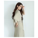 ヒップまで隠せる美バランスアシンメトリーニットセットアップ レディース | Sawa a la mode | 詳細画像17