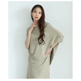 ヒップまで隠せる美バランスアシンメトリーニットセットアップ レディース | Sawa a la mode | 詳細画像20
