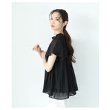 ふわっと優しく広がるフリルネック&フレア袖のプリーツシフォンブラウス レディース | Sawa a la mode | 詳細画像7