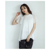 ふわっと優しく広がるフリルネック&フレア袖のプリーツシフォンブラウス レディース | Sawa a la mode | 詳細画像12