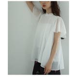 ふわっと優しく広がるフリルネック&フレア袖のプリーツシフォンブラウス レディース | Sawa a la mode | 詳細画像20