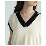 ラフなのに高見えするバイカラー配色デザインのサマーニットセットアップ レディース | Sawa a la mode | 詳細画像5