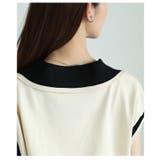 ラフなのに高見えするバイカラー配色デザインのサマーニットセットアップ レディース | Sawa a la mode | 詳細画像16
