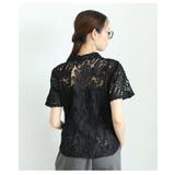 ヘルシーな大人の肌見せ叶うチュールリボンレースシャツ レディース ファッション | Sawa a la mode | 詳細画像16