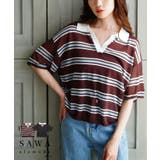 軽やかな透け感で涼しげなシアーポロニットプルオーバー レディース ファッション | Sawa a la mode | 詳細画像1