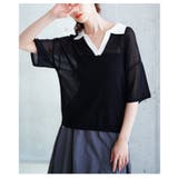 軽やかな透け感で涼しげなシアーポロニットプルオーバー レディース ファッション | Sawa a la mode | 詳細画像18