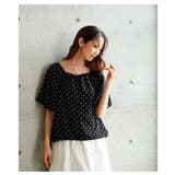 スイートなデザインに心ときめくドット柄バルーンスリーブブラウス レディース | Sawa a la mode | 詳細画像2