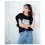 ヴィンテージなモード感で雰囲気増すプリントコットンTシャツ レディース | Sawa a la mode | 詳細画像3