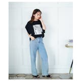 ヴィンテージなモード感で雰囲気増すプリントコットンTシャツ レディース | Sawa a la mode | 詳細画像6