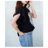 ヴィンテージなモード感で雰囲気増すプリントコットンTシャツ レディース | Sawa a la mode | 詳細画像11