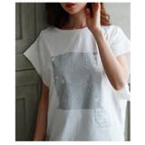 ヴィンテージなモード感で雰囲気増すプリントコットンTシャツ レディース | Sawa a la mode | 詳細画像13