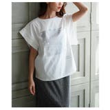 ヴィンテージなモード感で雰囲気増すプリントコットンTシャツ レディース | Sawa a la mode | 詳細画像15