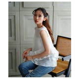 流れるアシンメトリーフリルが目を惹く爽やかシアーブラウス レディース ファッション | Sawa a la mode | 詳細画像7