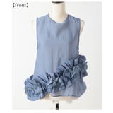 流れるアシンメトリーフリルが目を惹く爽やかシアーブラウス レディース ファッション | Sawa a la mode | 詳細画像21