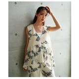 繊細なリーフ刺繍がナチュラルなメッシュVネックフレアトップス レディース | Sawa a la mode | 詳細画像11