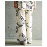 シックに華やぐリーフ刺繍がナチュラルなメッシュワイドパンツ レディース | Sawa a la mode | 詳細画像9