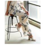 シックに華やぐリーフ刺繍がナチュラルなメッシュワイドパンツ レディース | Sawa a la mode | 詳細画像11