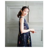 大人の可愛さ引き立つウエストカーブ切り替えのフラワーロングワンピース レディース | Sawa a la mode | 詳細画像7