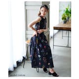 大人の可愛さ引き立つウエストカーブ切り替えのフラワーロングワンピース レディース | Sawa a la mode | 詳細画像11