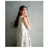 大人の可愛さ引き立つウエストカーブ切り替えのフラワーロングワンピース レディース | Sawa a la mode | 詳細画像15