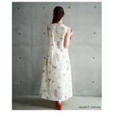 大人の可愛さ引き立つウエストカーブ切り替えのフラワーロングワンピース レディース | Sawa a la mode | 詳細画像16
