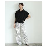 「可愛い」をつくるドット柄楊柳ワイドパンツ レディース ファッション | Sawa a la mode | 詳細画像4