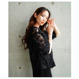 涼し気な可憐さ纏う花柄レースボリューム袖シアーブラウス レディース ファッション | Sawa a la mode | 詳細画像7