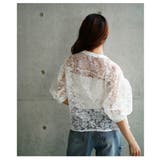 涼し気な可憐さ纏う花柄レースボリューム袖シアーブラウス レディース ファッション | Sawa a la mode | 詳細画像18