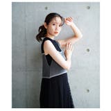 大胆なブロッキングデザインが目を惹く麻タッチ配色スリットニットワンピース | Sawa a la mode | 詳細画像17