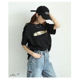 ヴィンテージな風合いを愉しむペイント箔オーバーサイズTシャツ レディース | Sawa a la mode | 詳細画像3