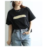 ヴィンテージな風合いを愉しむペイント箔オーバーサイズTシャツ レディース | Sawa a la mode | 詳細画像5