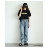 ヴィンテージな風合いを愉しむペイント箔オーバーサイズTシャツ レディース | Sawa a la mode | 詳細画像10