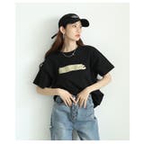 ヴィンテージな風合いを愉しむペイント箔オーバーサイズTシャツ レディース | Sawa a la mode | 詳細画像11