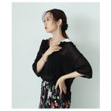 軽やかな透け感が爽やかなボーダーポロキーネックニットプルオーバー レディース | Sawa a la mode | 詳細画像7