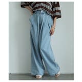絶妙シルエットで差をつけるダブルタックデニムバギーパンツ レディース ファッション | Sawa a la mode | 詳細画像4
