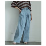 絶妙シルエットで差をつけるダブルタックデニムバギーパンツ レディース ファッション | Sawa a la mode | 詳細画像6